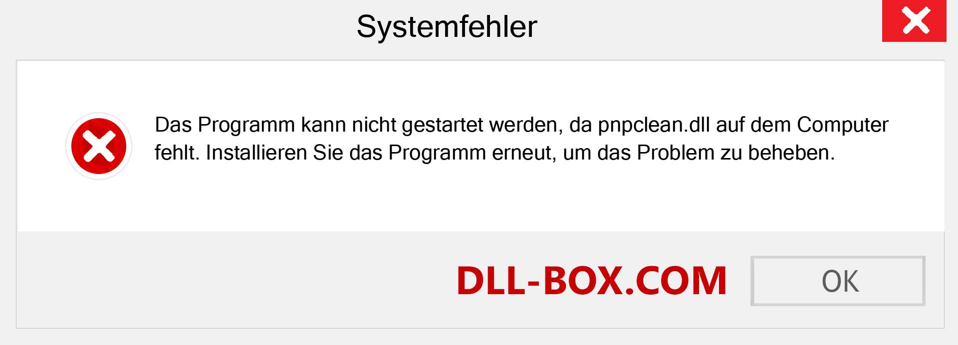 pnpclean.dll-Datei fehlt?. Download für Windows 7, 8, 10 - Fix pnpclean dll Missing Error unter Windows, Fotos, Bildern